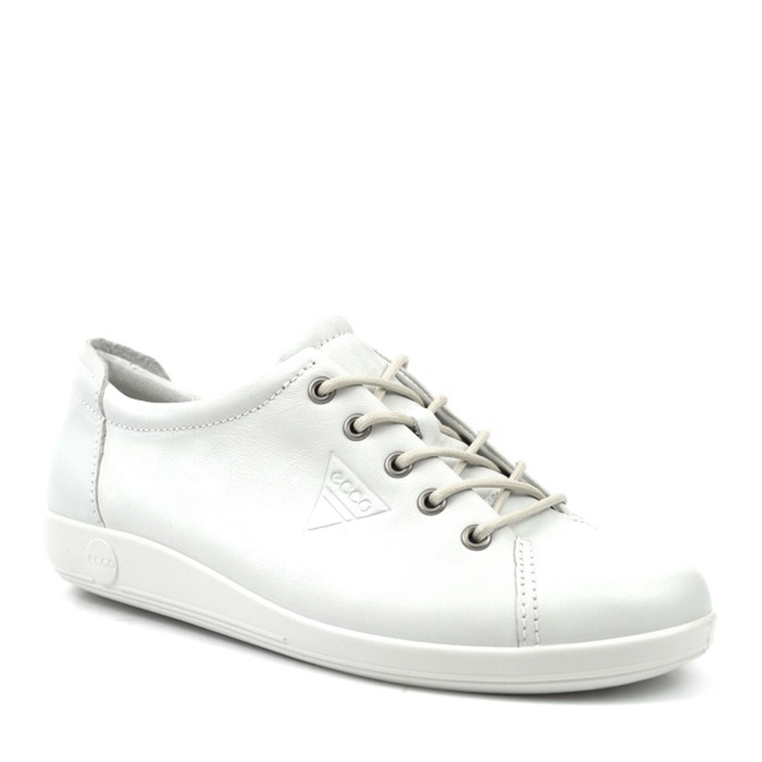 Ecco Soft 2.0 White Feather Shoes